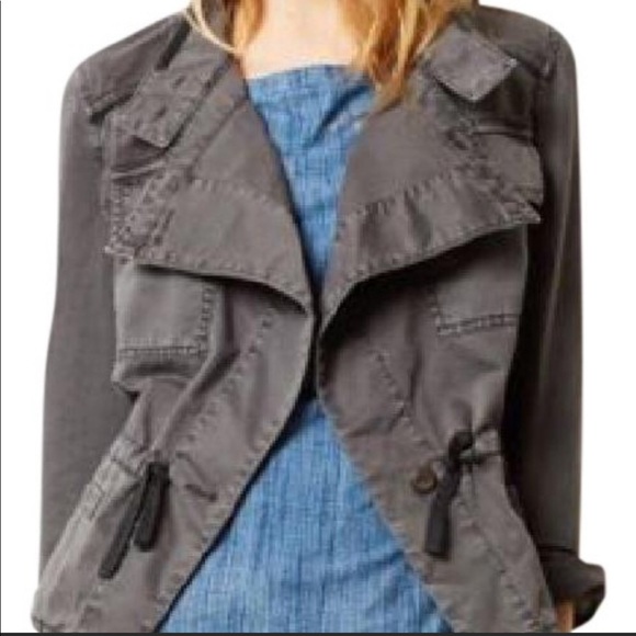 Anthropologie Jackets & Blazers - HEI HEI Anthropologie Crop Grey Jacket